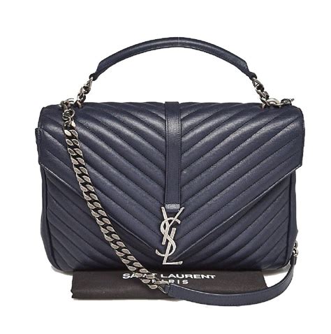 blu ysl|navy blue ysl bag.